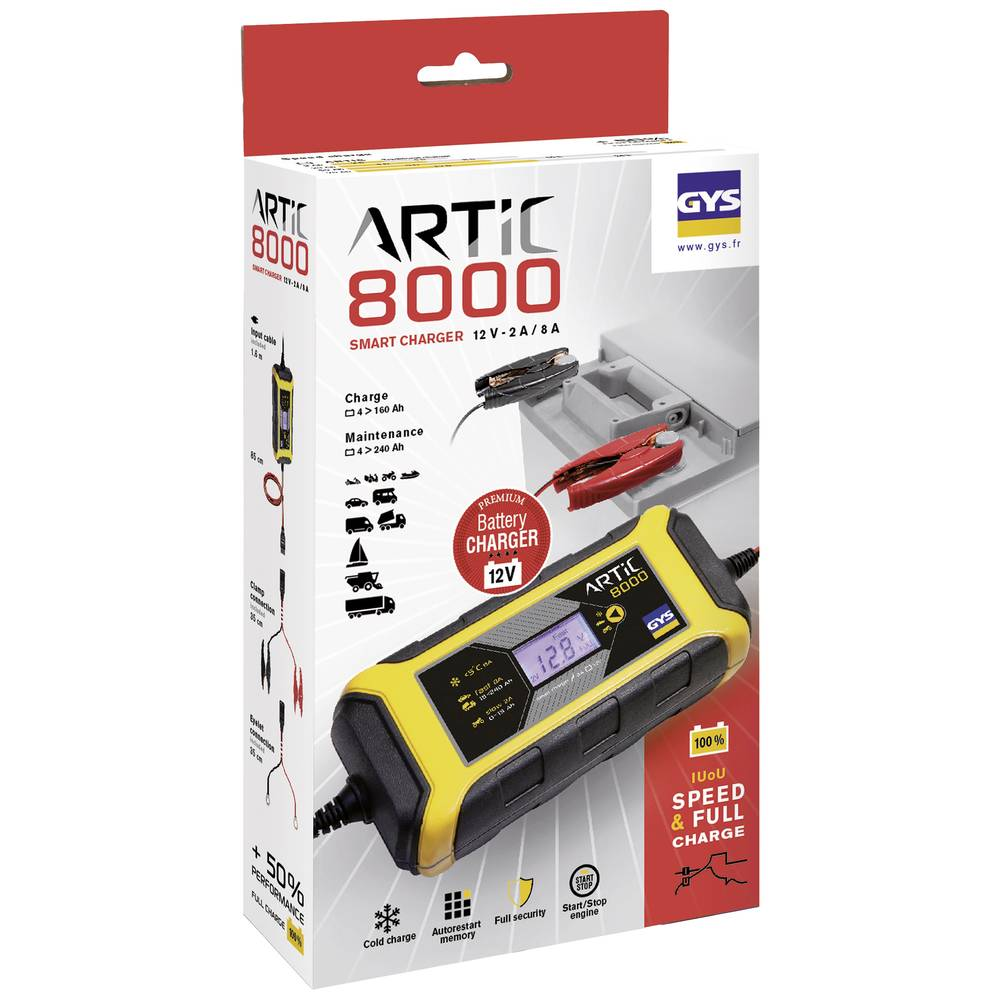 Gys Artic 8000 029590 Automatikladegerät 12 V 8 A Kfz Ladegeräte Batteriewartung B-Ware - 3154020029590