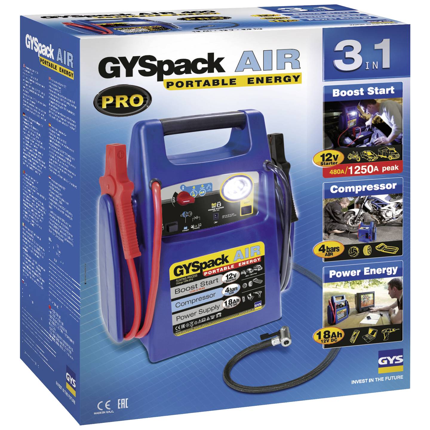 GYS Schnellstartsystem Gyspack Air 026322 Starthilfestrom Gleichstromerzeuger - 3154020026322