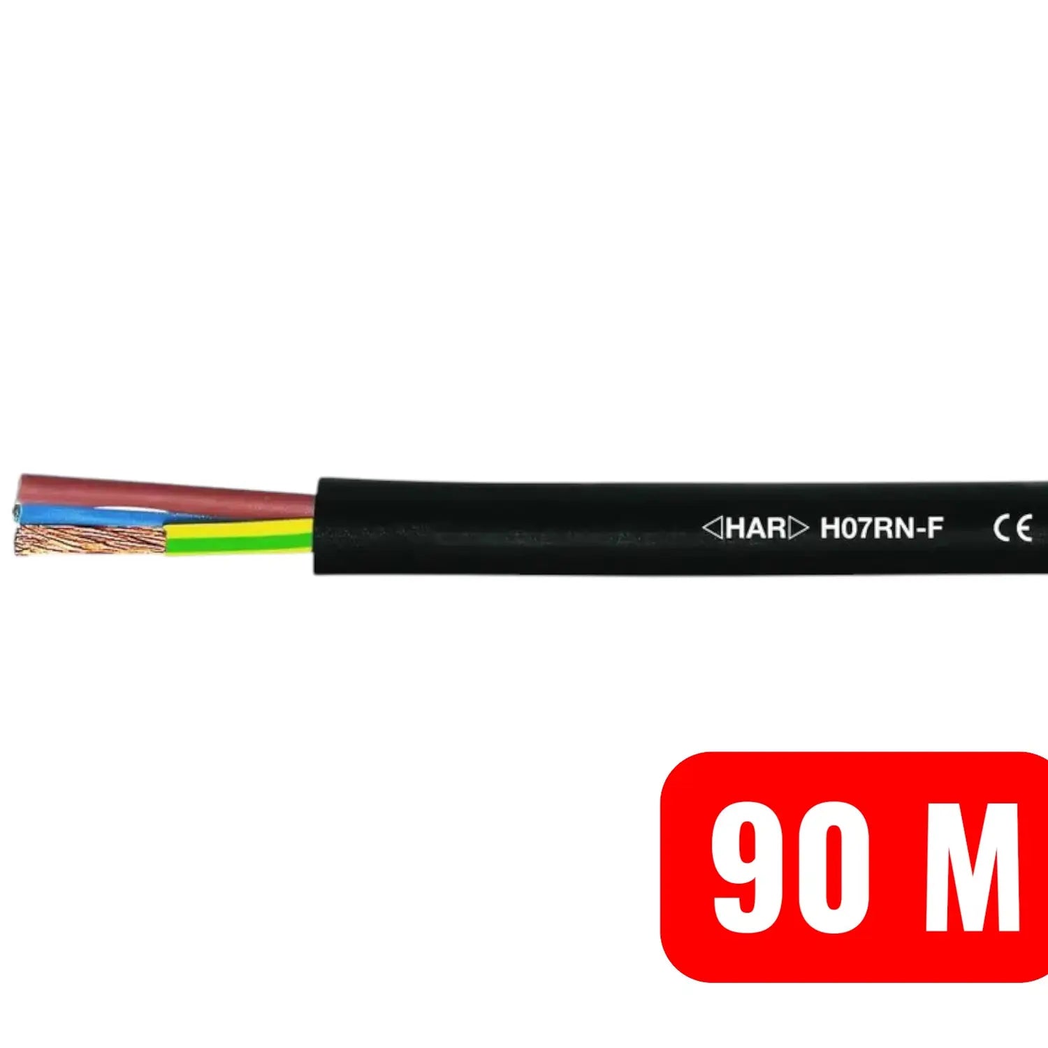 B-Ware Helu Gummischlauchleitung Kabel Leitung H07 Rn F 1 X 2.5 Mm² Schwarz 90 Meter - 2050004782219
