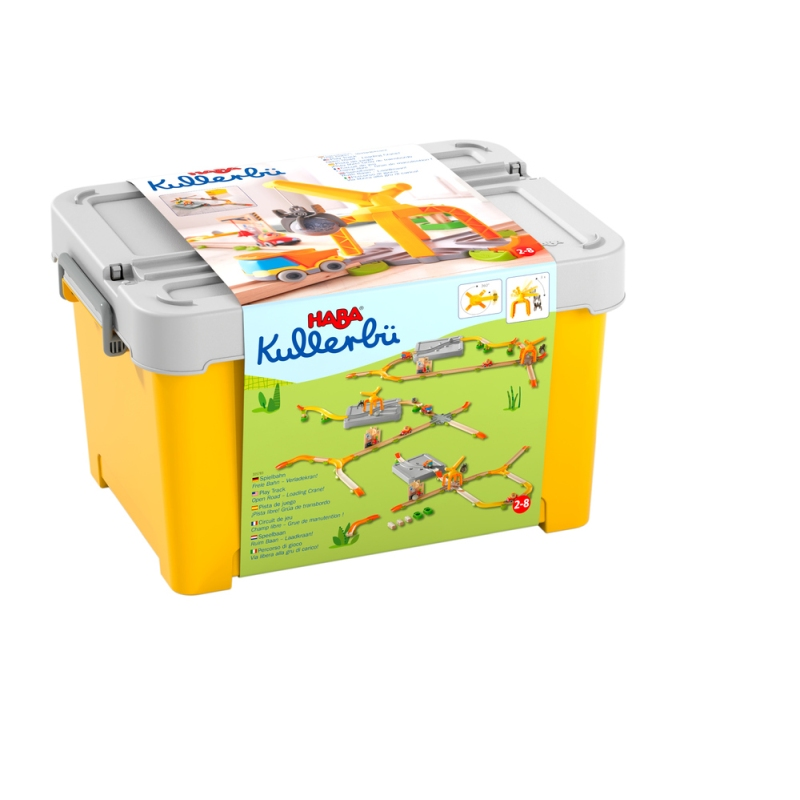 Haba Kullerbü Spielbahn Bahnset Verladekran Holzspielzeug Kinder B-Ware