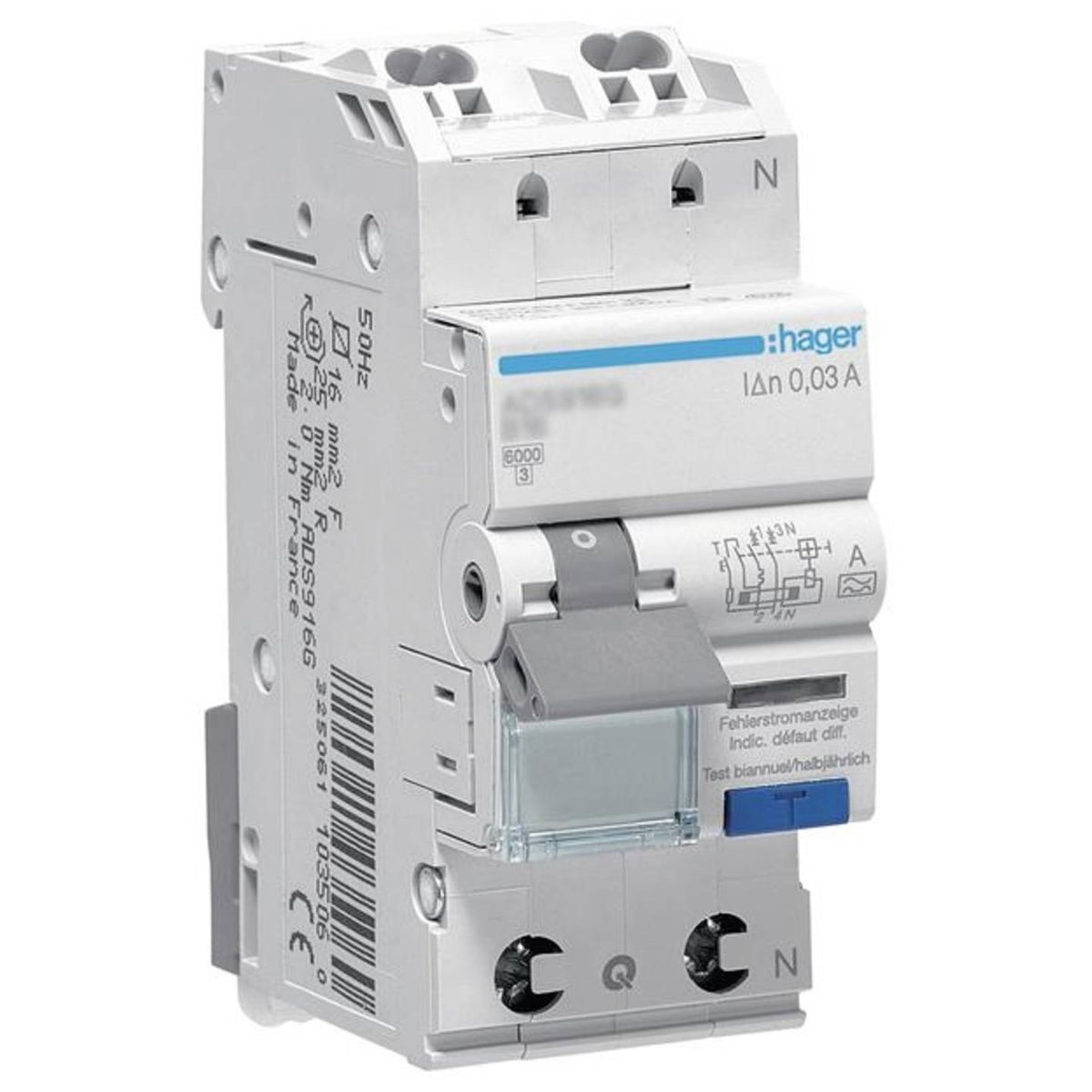 Hager ADS982D FI-Schutzschalter Leitungsschutzschalter Fehlerstrom - 3250611068259