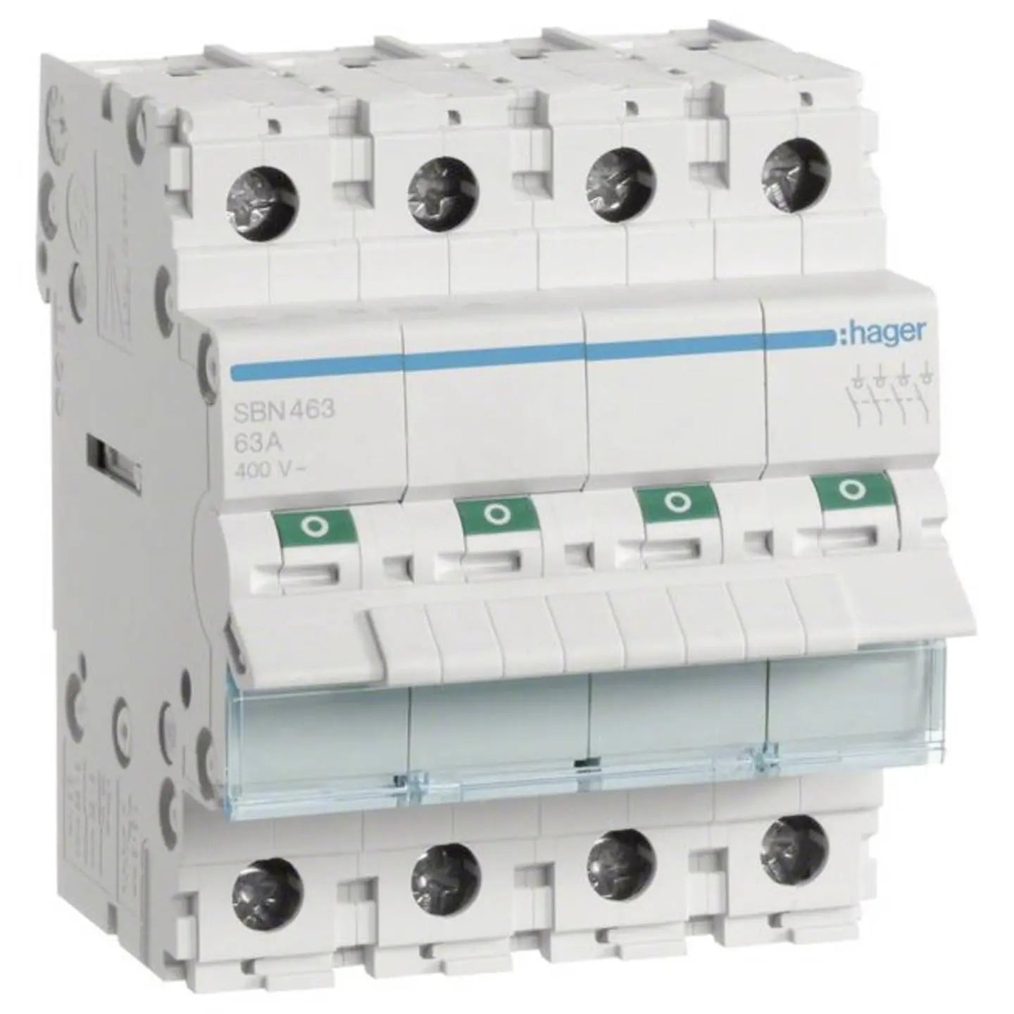 B-Ware Hager Ausschalter Schalter Sbn463 Stromschalter 4 Schließer 63 A 400 V Ac - 3250615510235