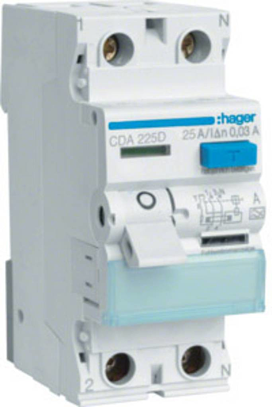 B-Ware Hager Cda225 D Fi Schutzschalter 2polig 25 A 0.03 A 230 V/Ac, 400 V/Ac - 3250611610038