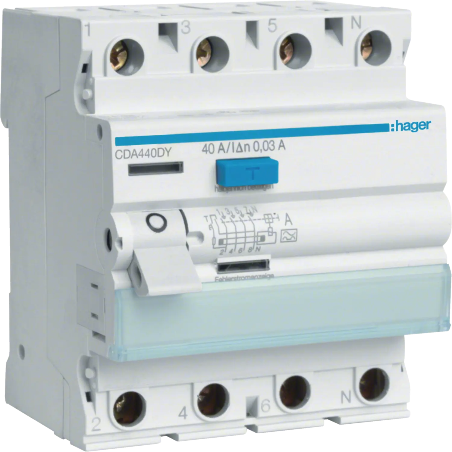 B-Ware Hager Fi Schutzschalter Fehlerstromschutzschalter 4pol 40 A 6k A Typ A 30m A - 3250611610090