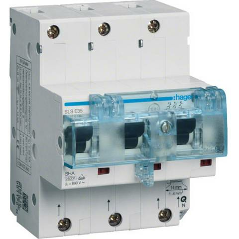 B-Ware Hager Htn335 E Leitungsschutzschalter Hauptleitungsschutzschalter 3polig 35 A - 3250613303334