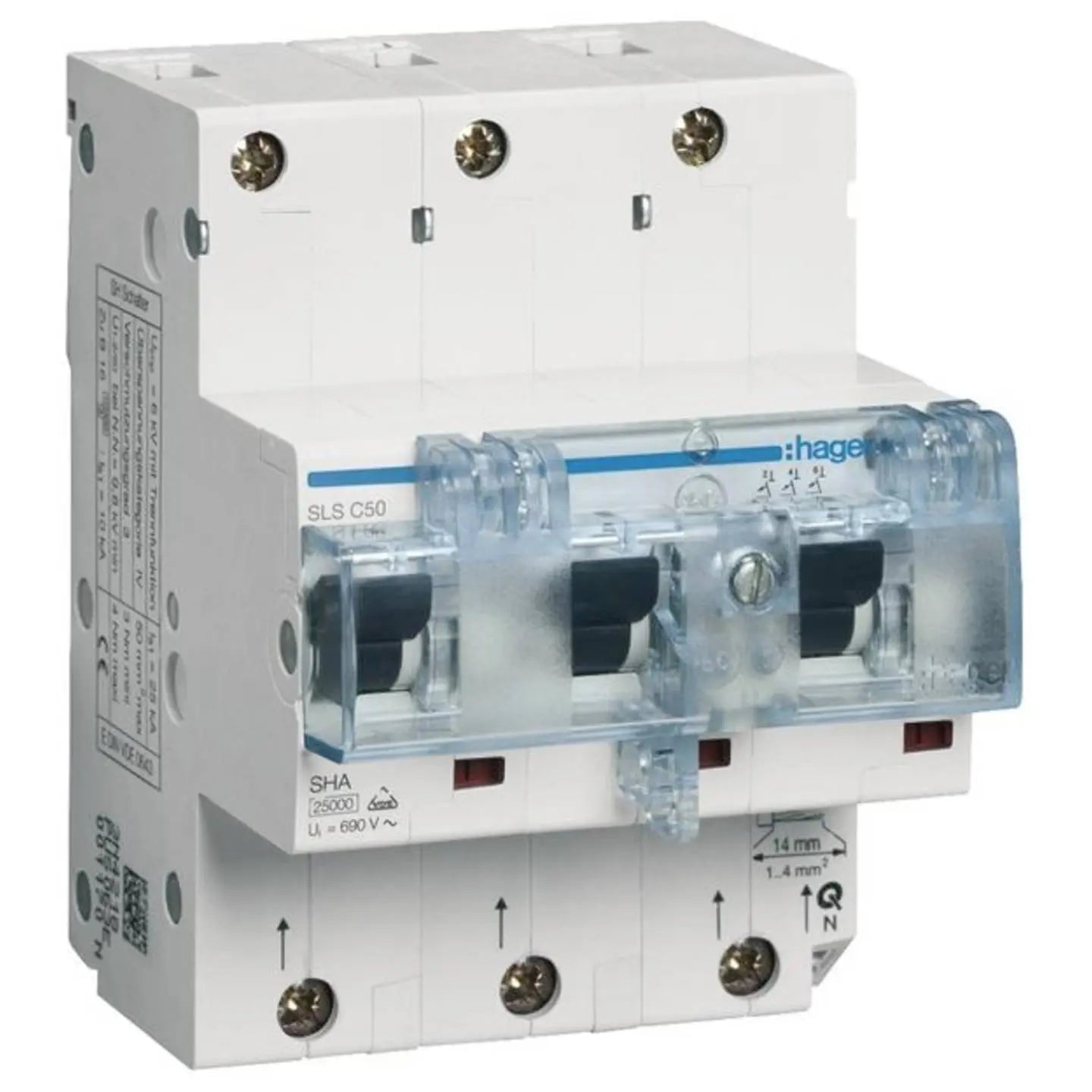 B-Ware Hager Hauptleitungsschutzschalter Sls Schalter Sicherungsautomat 3polig 50 A - 3250613305444