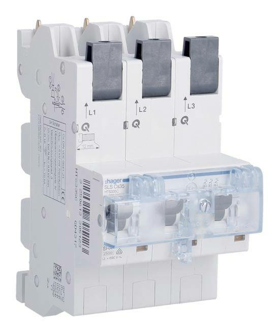 B-Ware Hager Hauptleitungsschutzschalter Sammelschiene Quick Connect 35 A 400 V Schalter