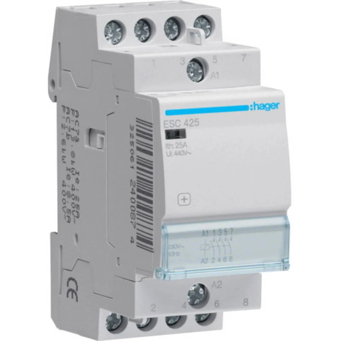 B-Ware Hager Installationsschütz Schütz 25 A 4 Schließer 230 V Kompaktbauweise Esc425 - 3250612400874