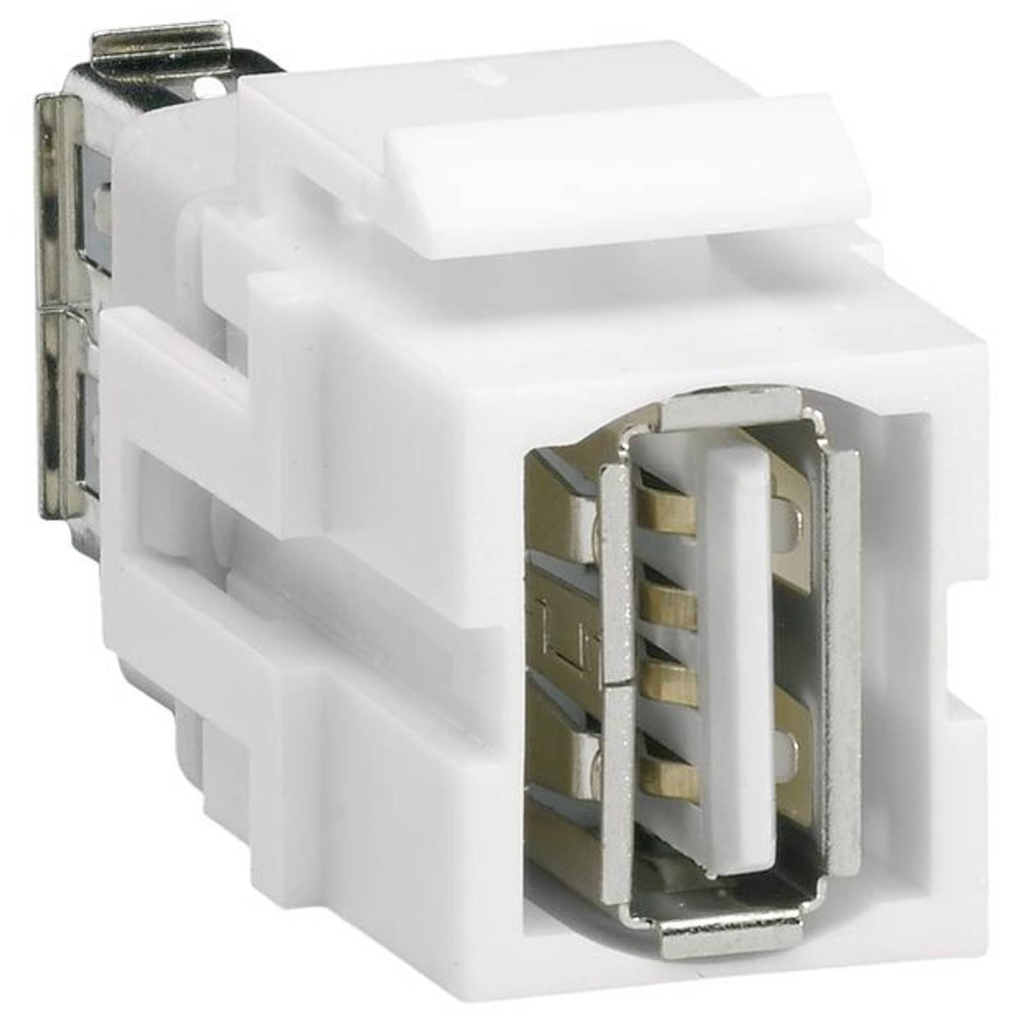 B-Ware Hager Keystone Modul Einsatz Usb 2.0 Buchse Universal Ral9010 Weiß 11 Stück - 3250611008392