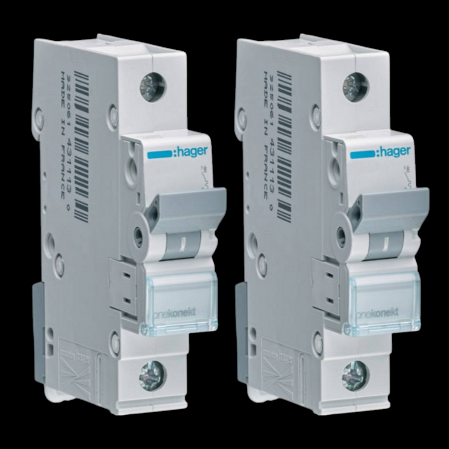 Hager Leitungsschutzschalter Sicherungsautomat 1 P 6k A C 20 A 1 M 2 Stück B-Ware - 3250614311161