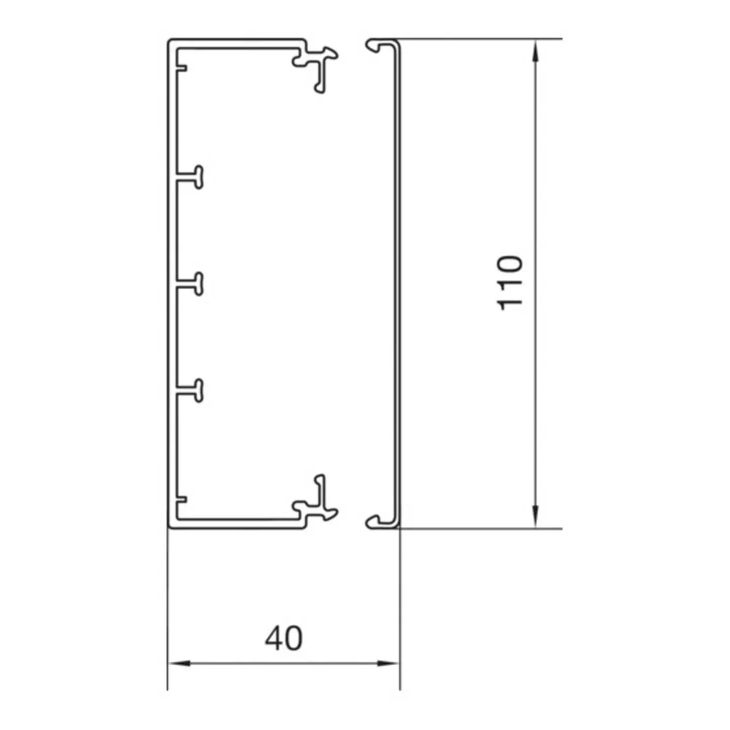 B-Ware Hager Kabelkanal Leitungskanal Kabelkanal Lf4011009016 2000x110x40mm 2m 2 Stück - 4012740012201