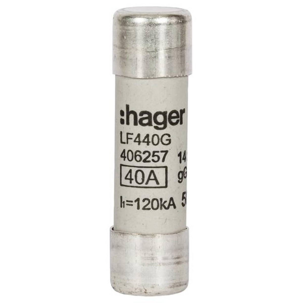 Hager Sicherungseinsatz Feinsicherung gG 14x51mm LF440G 40A Weiß 90 STÜCK - 3250614062575