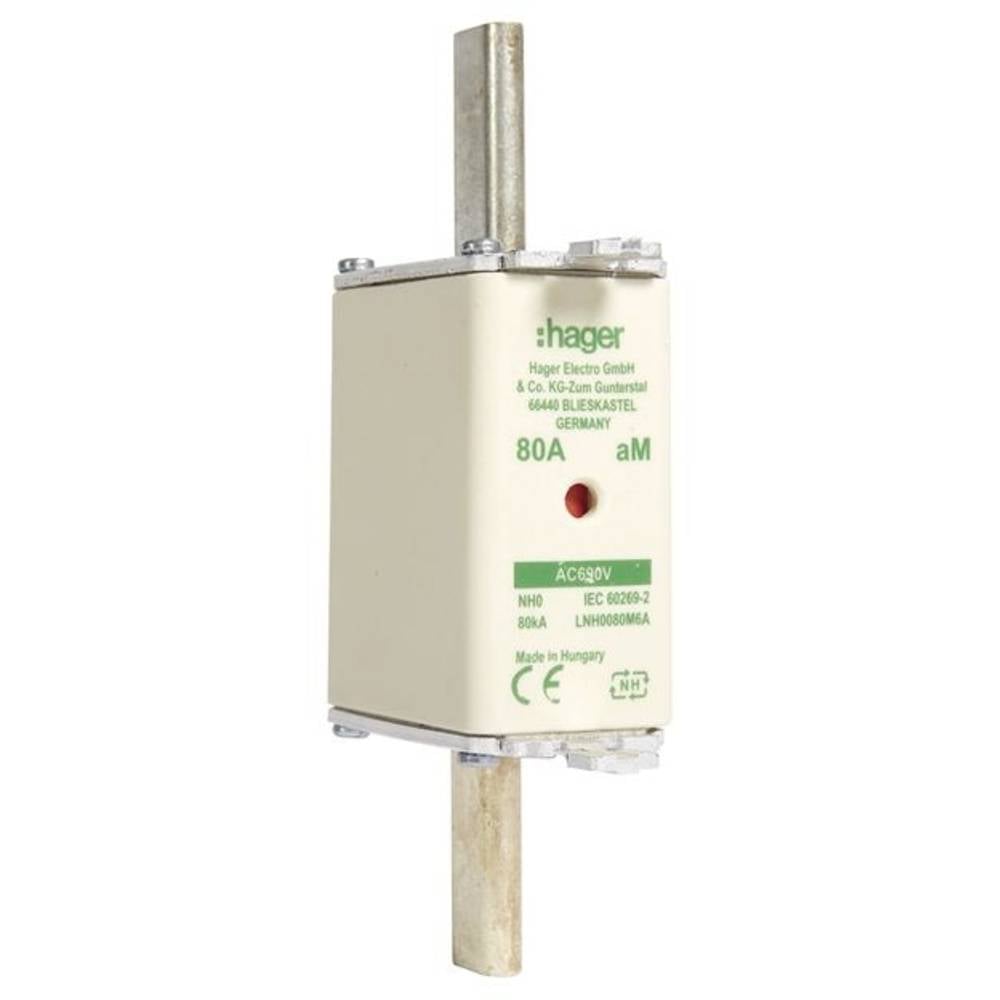 Hager LNH0080M6A NH Sicherung Schmelzsicherung 80A Elektroinstallation 3St - 3250614125898