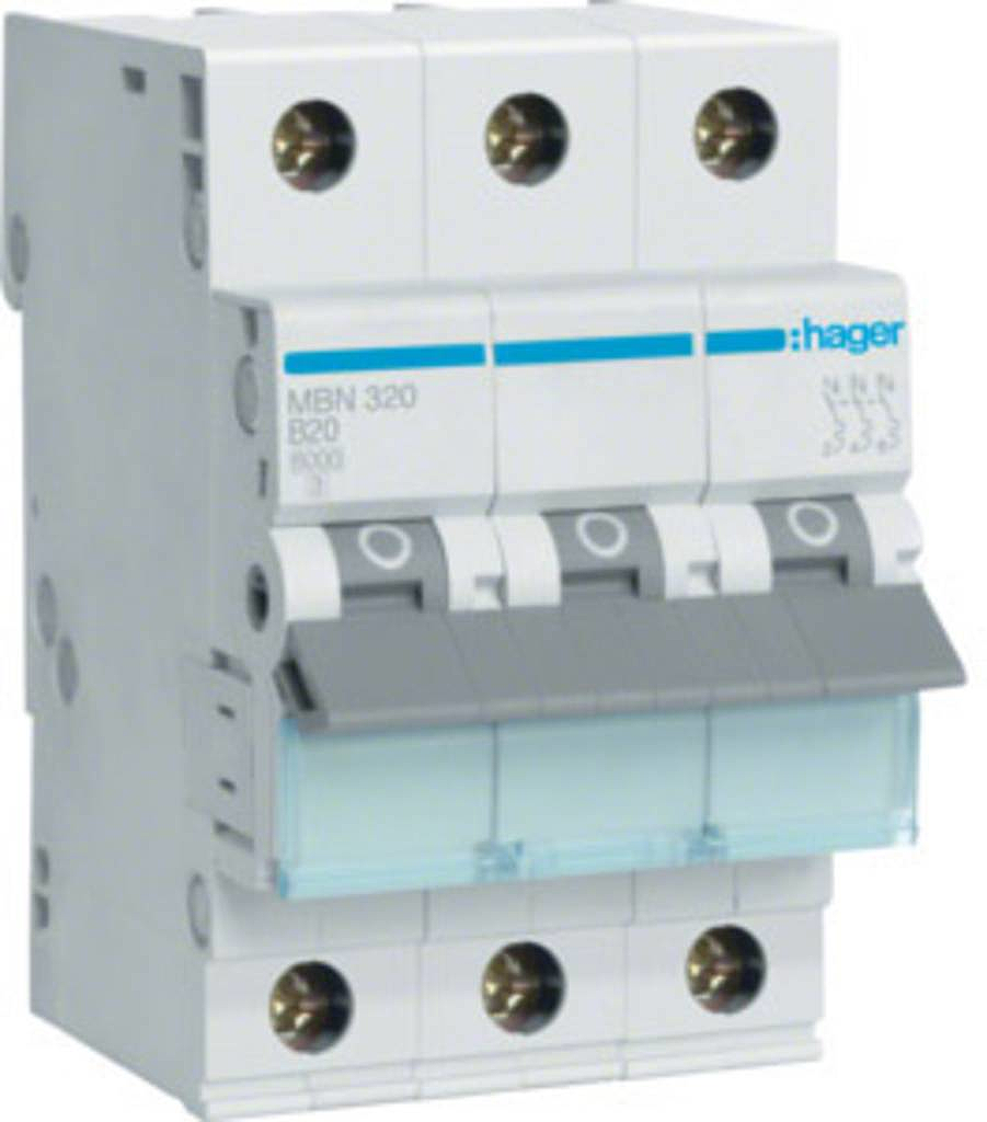 B-Ware Hager Mbn320 Leitungsschutzschalter 3polig 20 A 230/400 V - 3250614310416
