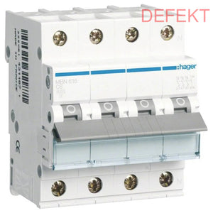 D-Ware Hager Mbn616 Leitungsschutzschalter Sicherung 4polig 16 A 400 V Defektware