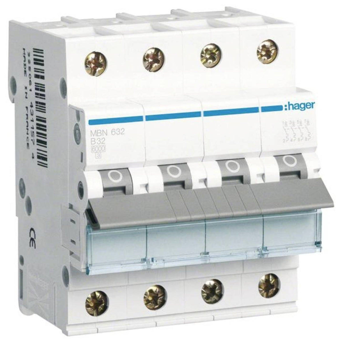 Hager MBN632 Leitungsschutzschalter Schutzschalter 4polig 32 A 400 V - 3250614310881