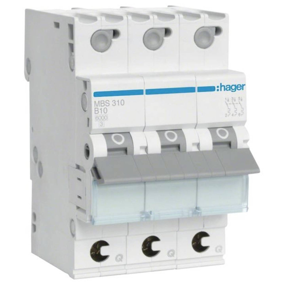 Hager Leitungsschutzschalter Sicherungsautomat MBS310 Strom 3pol elektrisch - 3250614314865