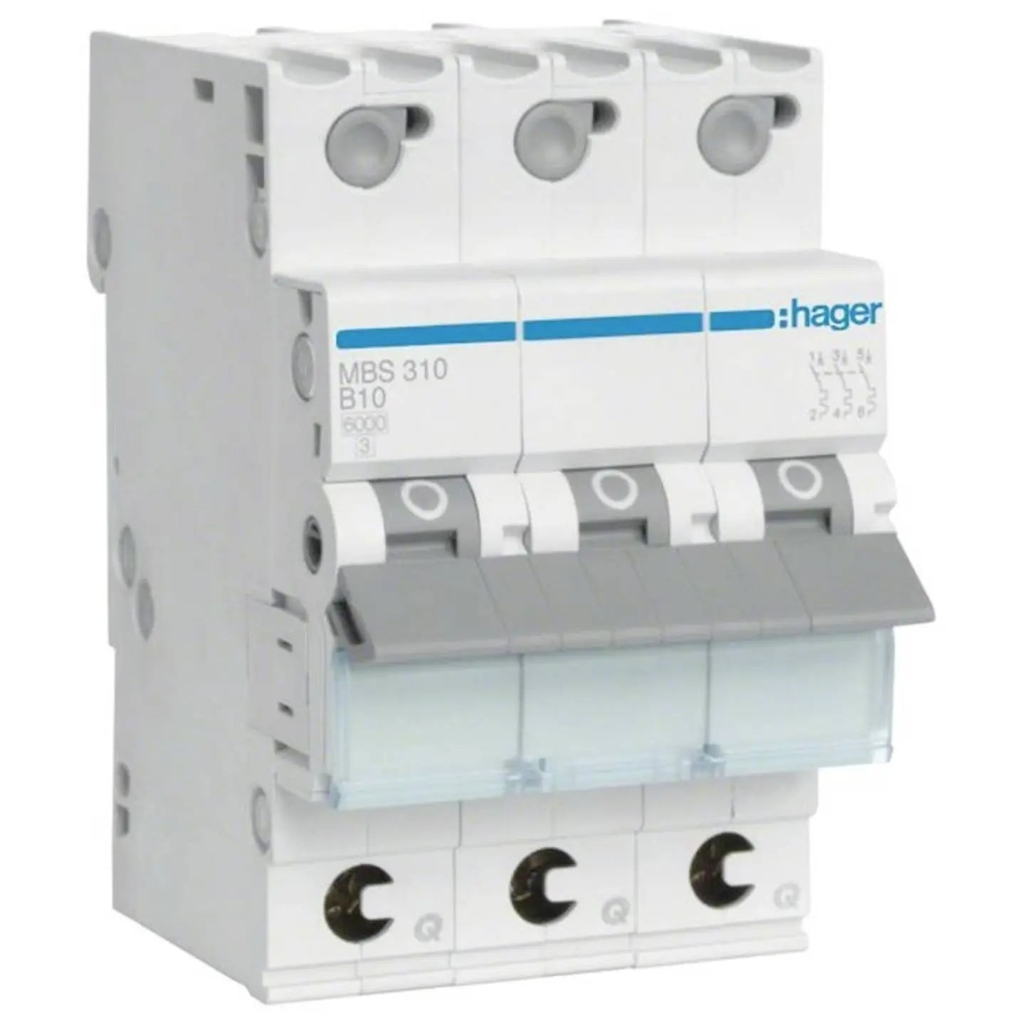 B-Ware Hager Leitungsschutzschalter Sicherungsautomat Mbs310 Strom 3pol Elektrisch - 3250614314865