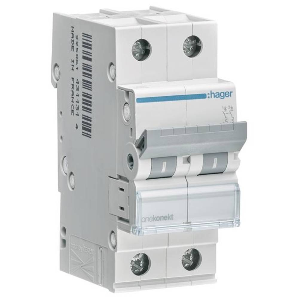 Hager Mcn216 Leitungsschutzschalter 2polig 16 A 400 V Schutzschalter Schalter B-Ware - 3250614311307