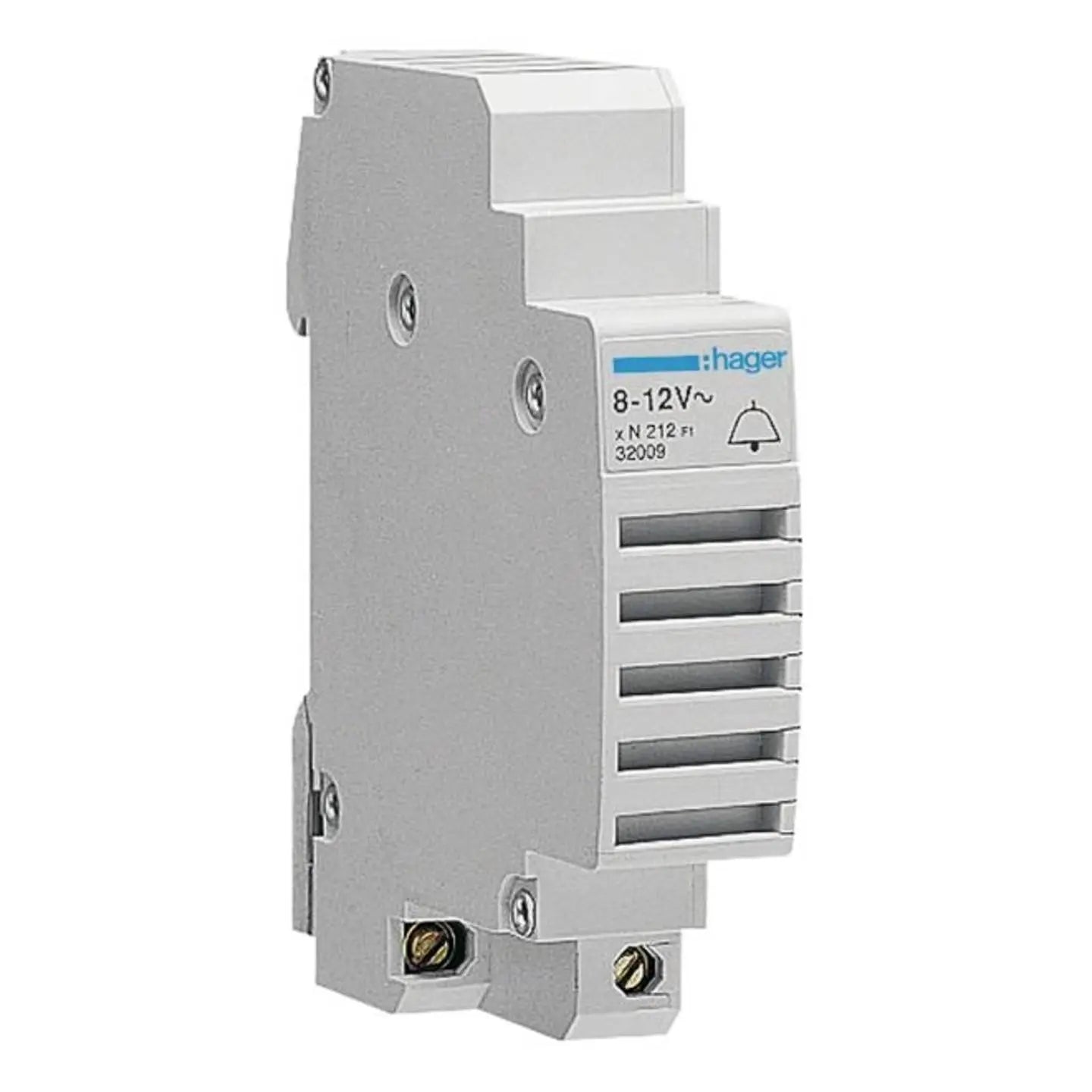 B-Ware Hager Klingel Signalwecker 12 V Hutschiene Grau Kunststoff Dauerbetrieb 12 Stück - 3250615712127