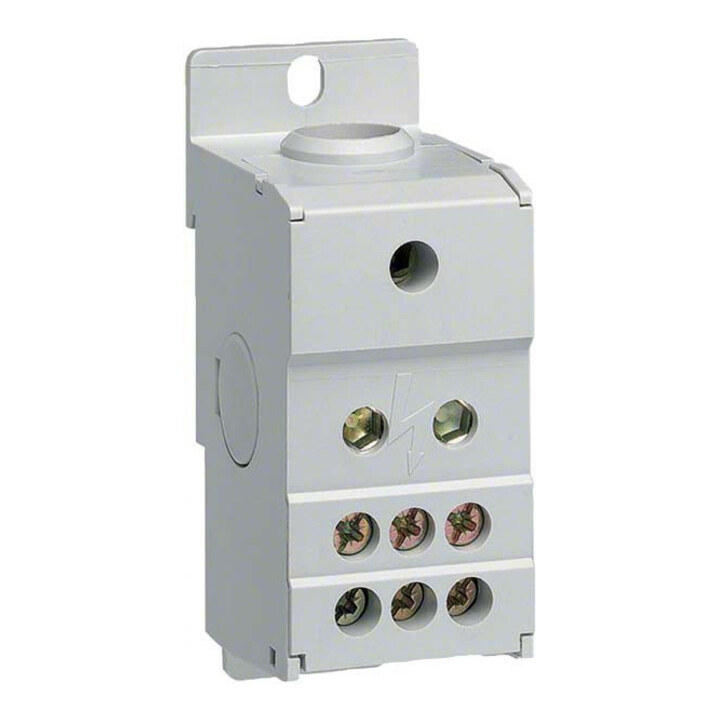 B-Ware Hager Verteilerblock Stromverteiler 160 A 1polig Kupfer Kj02 C Hauptleitungsklemme - 3250613800116