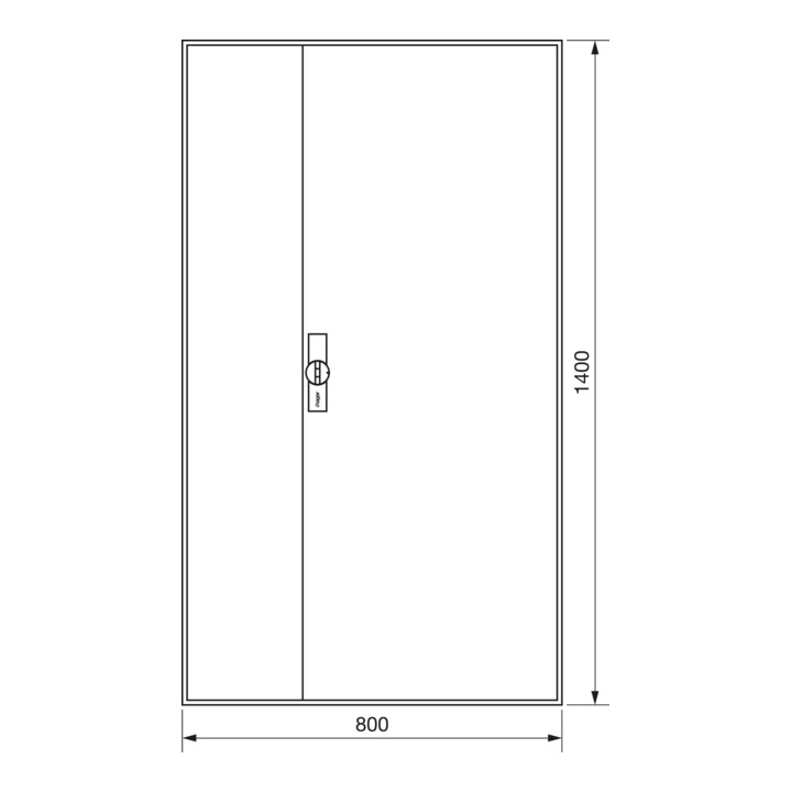 Hager Zählerschrank Schrankgehäuse Zählerschrank 1400x800x205mm Siehe Text/Foto C-Ware - 3250617620376
