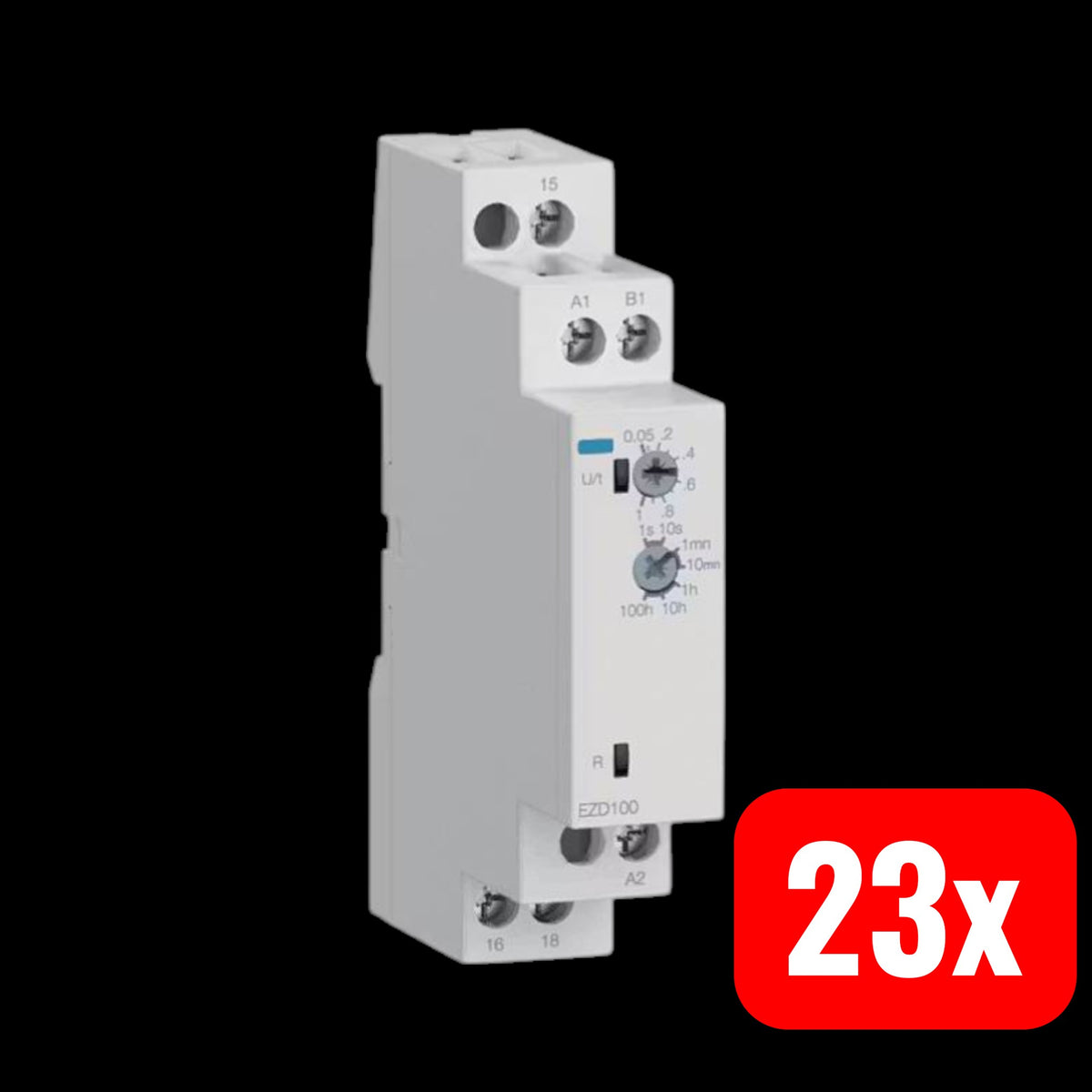 Hager EZD100 Zeitrelais Einschaltverzögert 24-240VAC/DC Zeit-Relais 9 STÜCK - 3250615600592