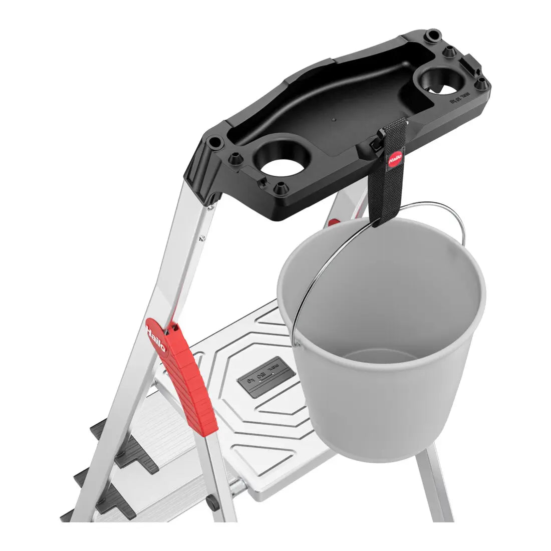 B-Ware Hailo Stehleiter Klappleiter L80 Comfort Line Alu 5 Stufen Siehe Text/Foto - 4007126023940