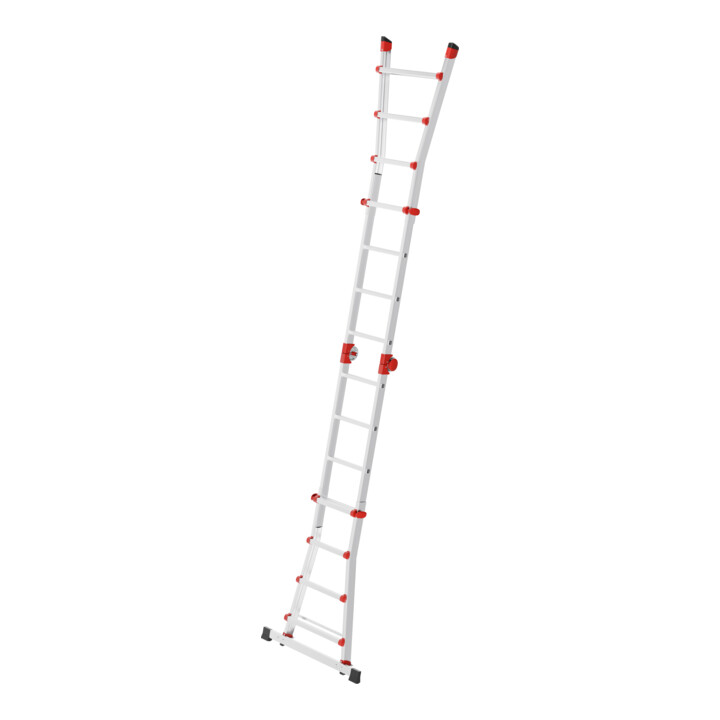 Hailo M80 Aluminiumleiter Mehrzweckleiter 4x4 Sprossen Teleskop Höhenverstellbar B-Ware - 4007126751911