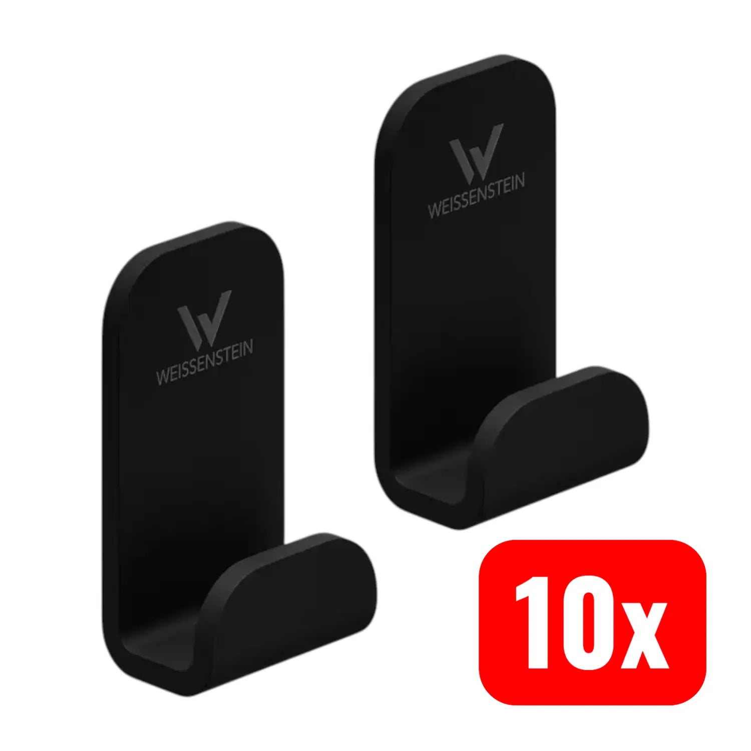 B-Ware Weissenstein Handtuchhalter Womo Schwarz Selbstklebend Edelstahl 2er Pack 10 Sets - 4260470461923