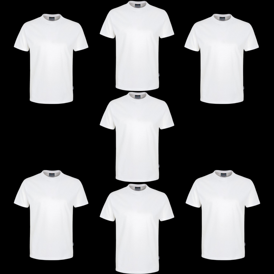 Hakro T Shirt Shirt Essential Classic Weiß Unisex L Baumwolle 7 Stück B-Ware - 4045981002816
