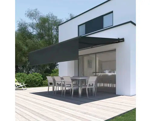 B-Ware Markise Sonnenschutz Balkon Terrasse Vernazza Halbkassettenmarkise Anthrazit - 4306516022632