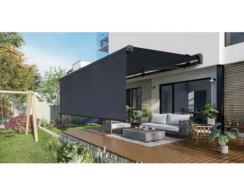 B-Ware Markise Sonnenschutz Balkon Terrasse Vernazza Anthrazit Halbkassettenmarkise - 4306516022632