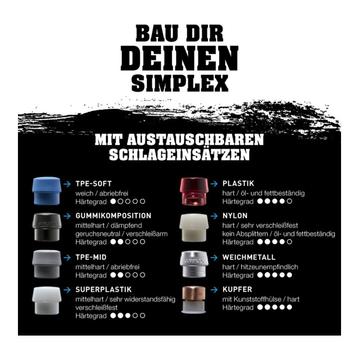 B-Ware Halder Schonhammer Hammer L 405mm Kopf D 60mm Superplast Weiß Tpe Soft Blau - 4030618302759