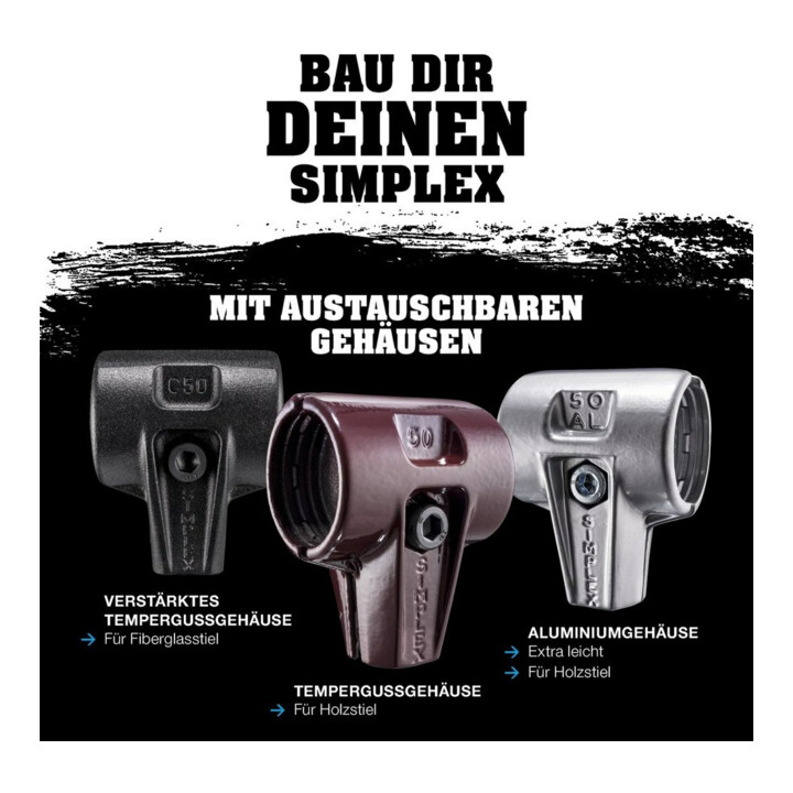 B-Ware Halder Schonhammer Hammer L 405mm Kopf D 60mm Superplast Weiß Tpe Soft Blau - 4030618302759