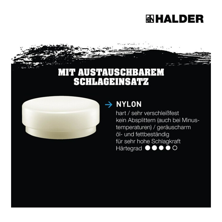 B-Ware Halder Schonhammerkopf Kopf Ersatzkopf Supercraft 100mm Nylon Weiß Hart - 4030618301974