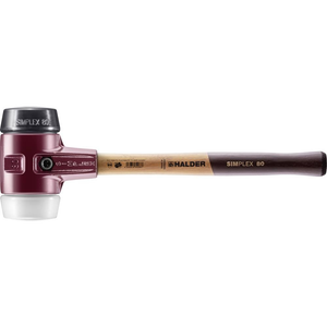 Marteau Halder Simplex 3027.080 à face souple, ergonomique, dureté moyenne, 2770 g, 490 mm, qualité B