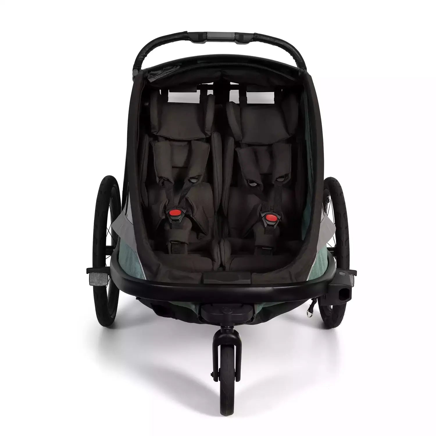 B-Ware Hamax Fahrradanhänger Buggy Kindertransport Cocoon Zweisitzer Grün Schwarz - 7029774002310