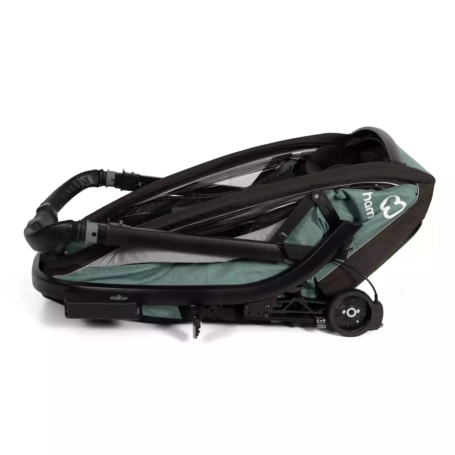 B-Ware Hamax Fahrradanhänger Buggy Kindertransport Cocoon Zweisitzer Grün Schwarz - 7029774002310