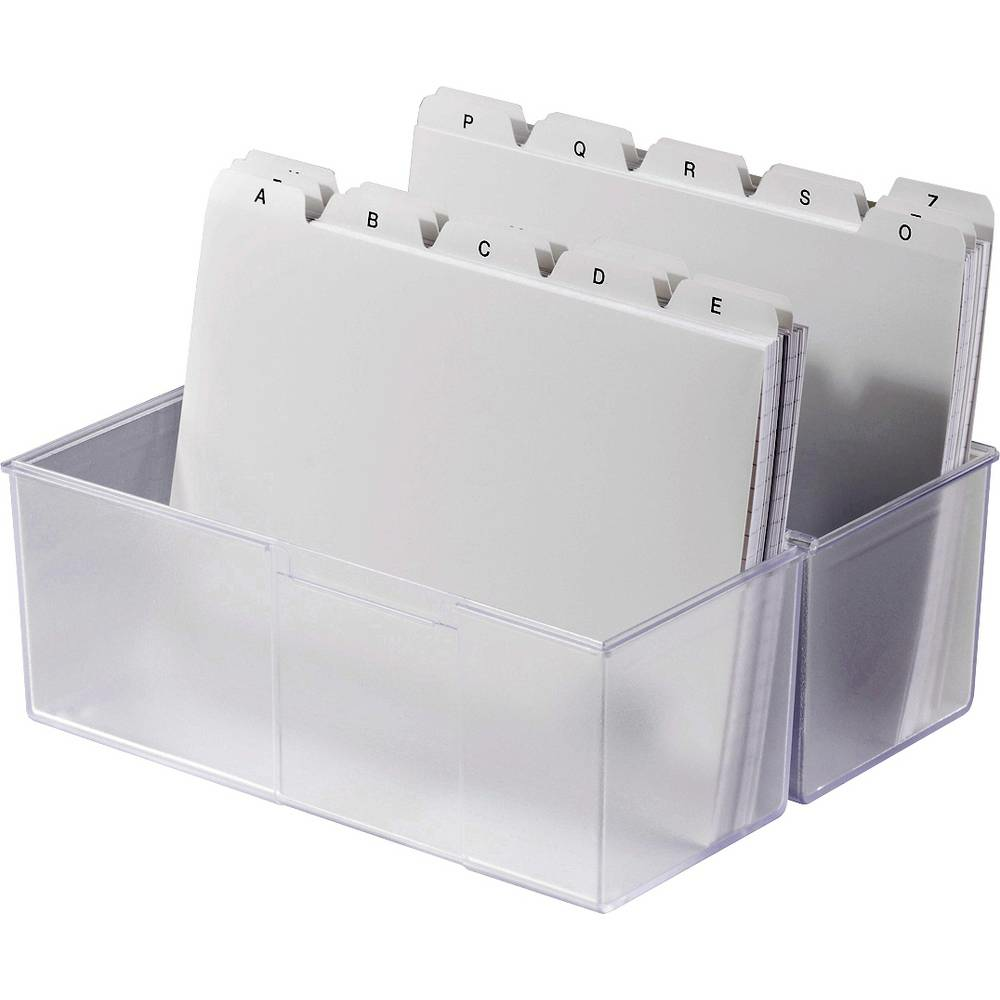 B-Ware Han 975 63 975 63 Karteibox Transluzent Klar Max. 500 Karten Din A5 Quer 8 Stück - 4012473975187