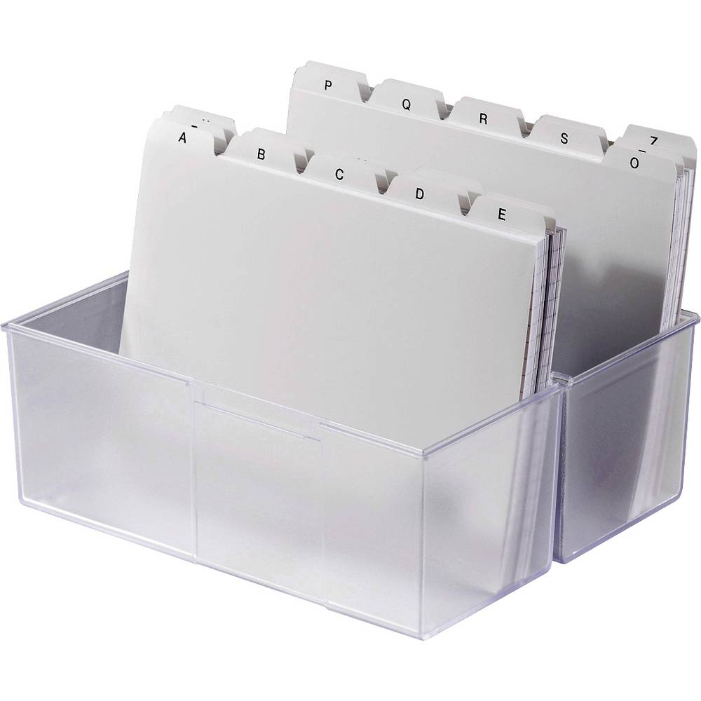 HAN 975-63 975-63 Karteibox Transluzent Klar Max. 500 Karten DIN A5 quer 8 STÜCK - 4012473975187