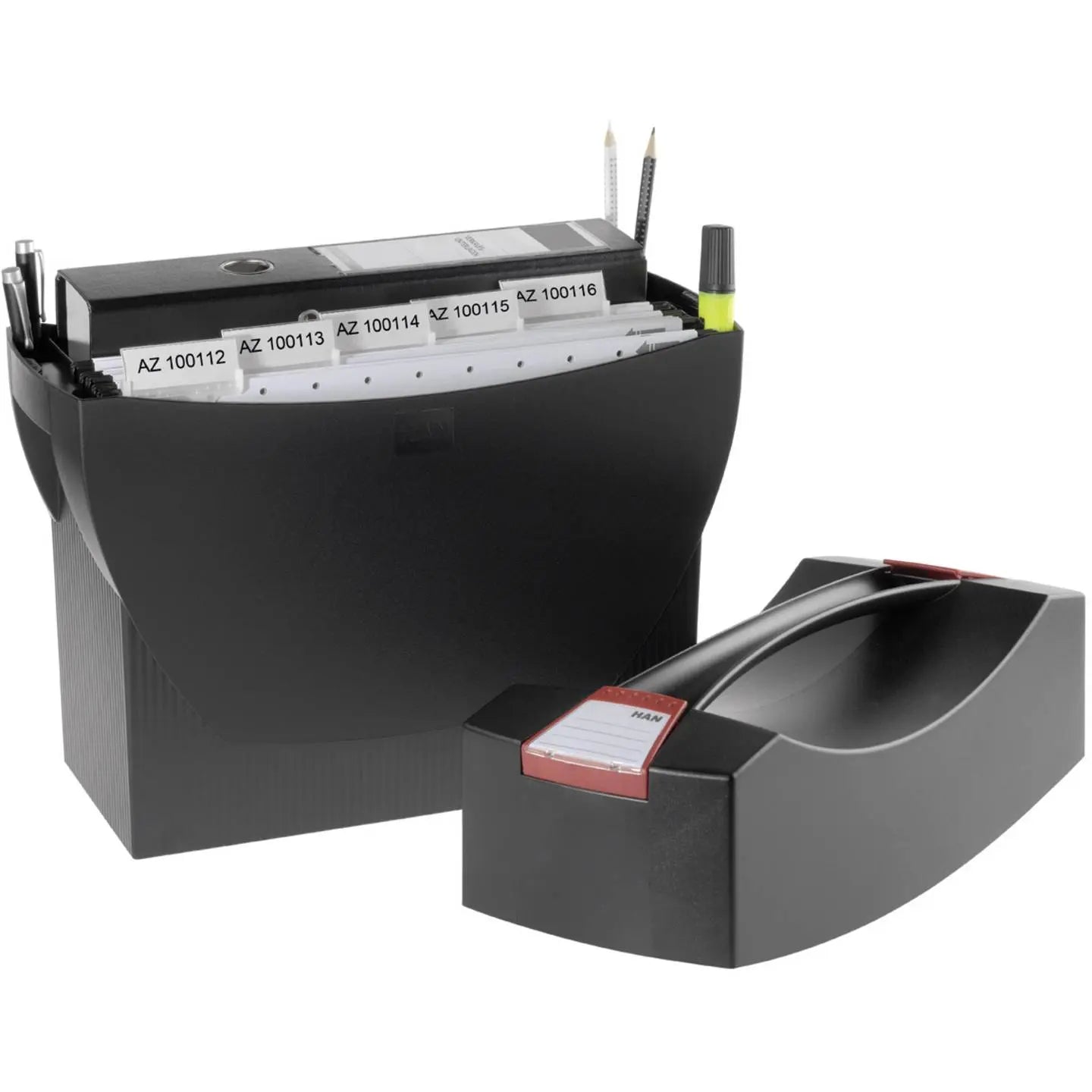 B-Ware Hängemappenbox Ablagebox Dokumentenbox Han Swing Plus Schwarz Deckel Din A4 - 4012473190122