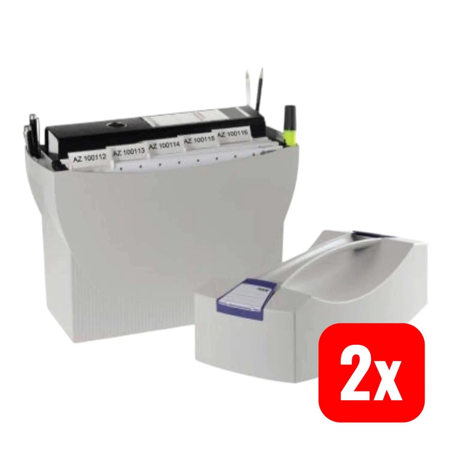 B-Ware Han Hängebox Swing 1901 11 39,7x34,7x15,4cm Mit Deckel Lichtgrau 2 Stück - 4012473190115
