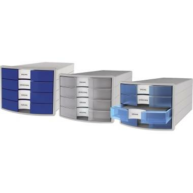 Han Impuls Schubladenbox Aufbewahrungbox Grau Din A4 Din C4 Anzahl Schubfächer 4 B-Ware - 4012473101739