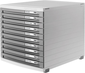B-Ware Han Schubladenbox Contur 1510 19 Lichtgrau Din A4, Din B5, Din C4 366
