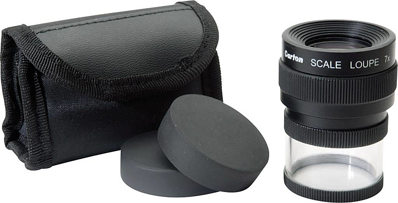 Ideal Tek Handlupe Mit Messskala 7 X Linsengröße: (ø) 25 Mm Schwarz  B-Ware - 7640144717360