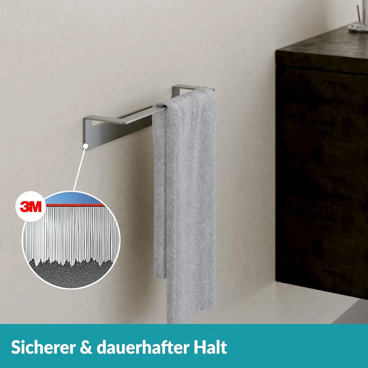 B-Ware Weissenstein Handtuchhalter Handtuchstange Badetuchstange 30cm Silber Womo - 4260470461589