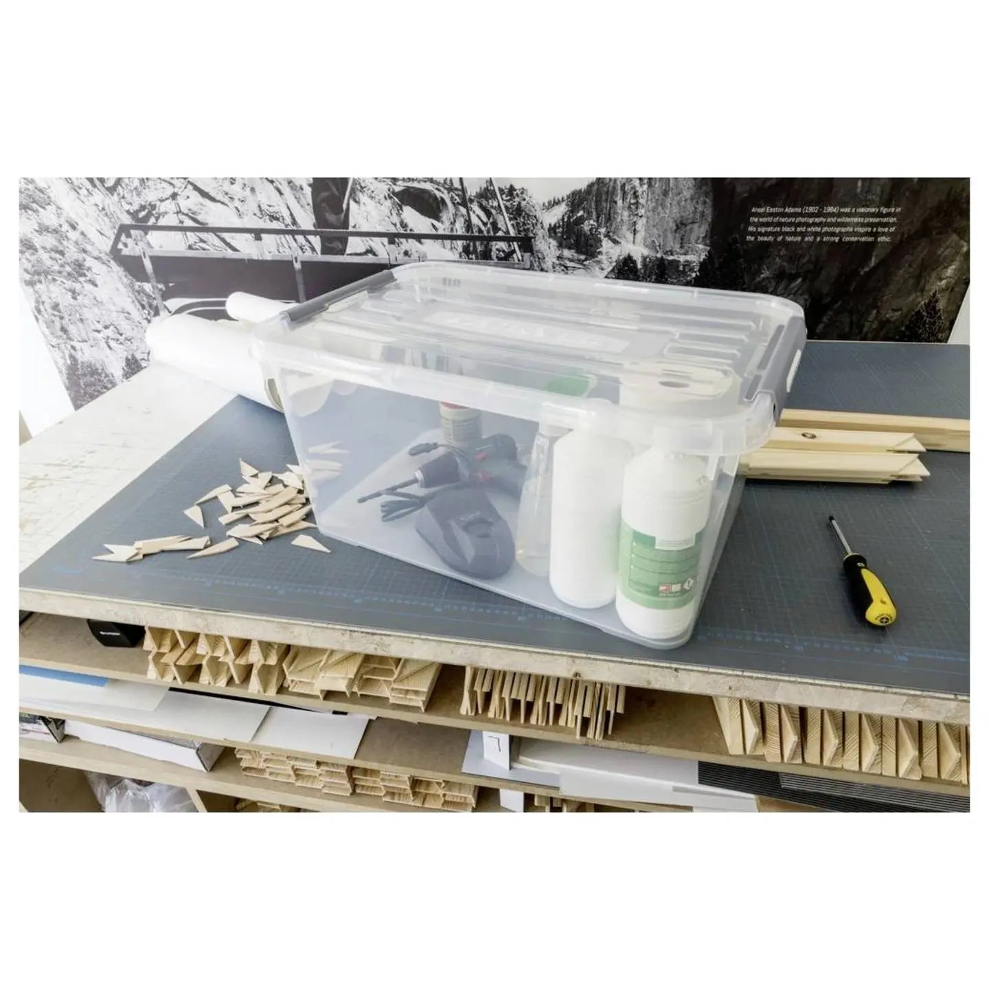 B-Ware Curver Kunststoffbox Aufbewahrungsbox Box Transparent 50 Liter Deckel 2 Stück - 5412006789790