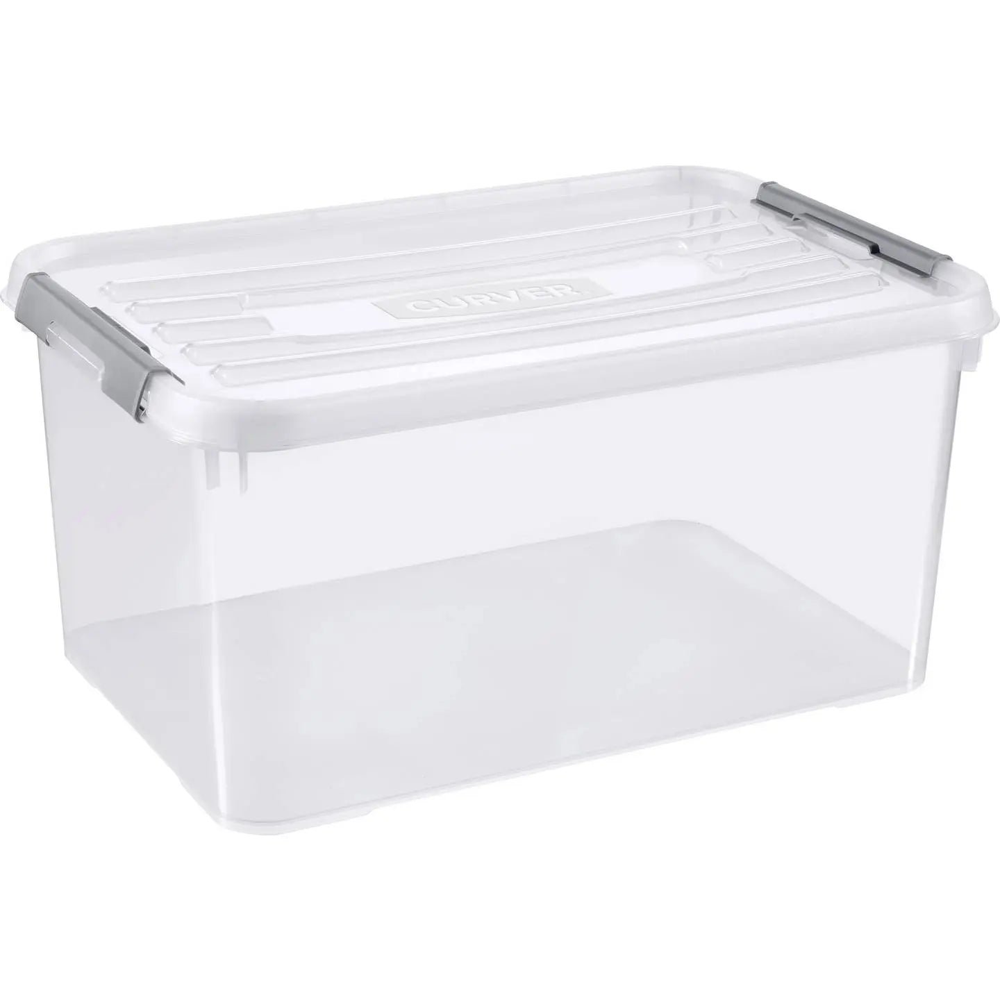 B-Ware Curver Kunststoffbox Aufbewahrungsbox Box Transparent 50 Liter Deckel 2 Stück - 5412006789790