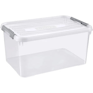 B-Ware Kunststoffbox Aufbewahrungsbox Curver Box Transparent 50 Liter Deckel Kiste